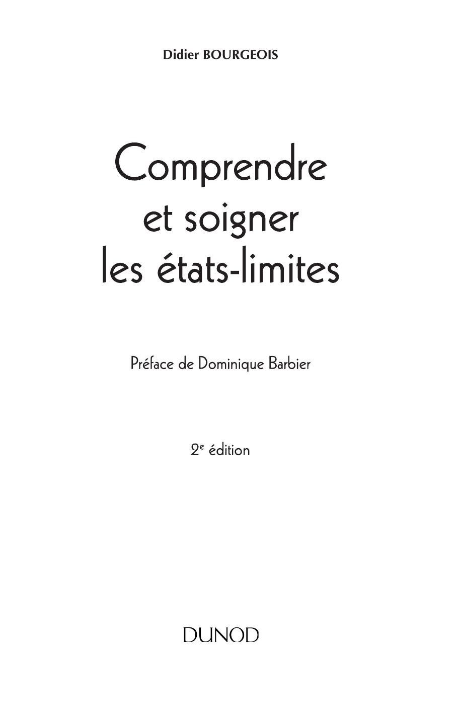 Comprendre et soigner les états-limites