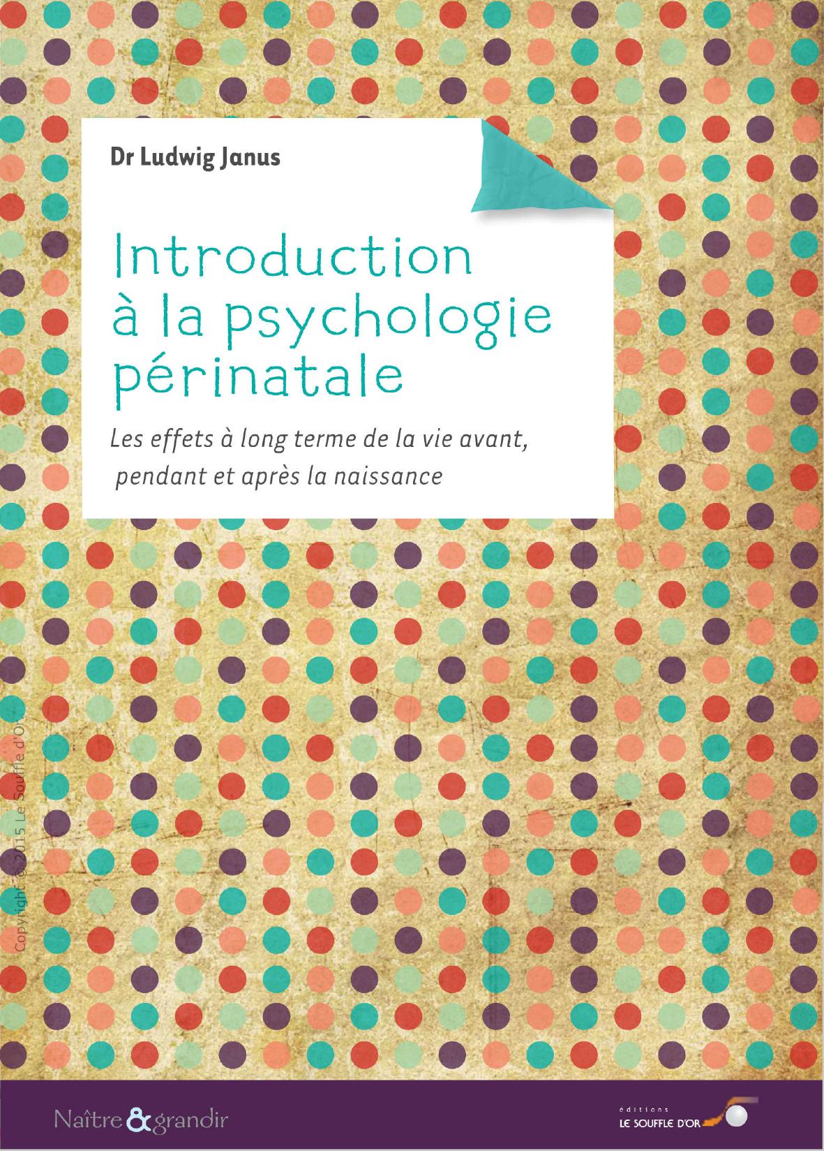 Introduction à la psychologie périnatale