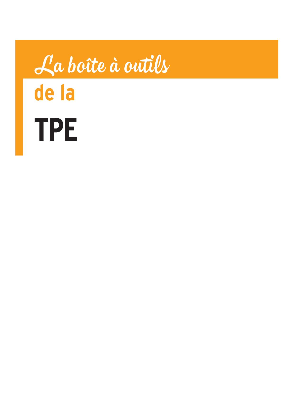 La boite a outils de la TPE