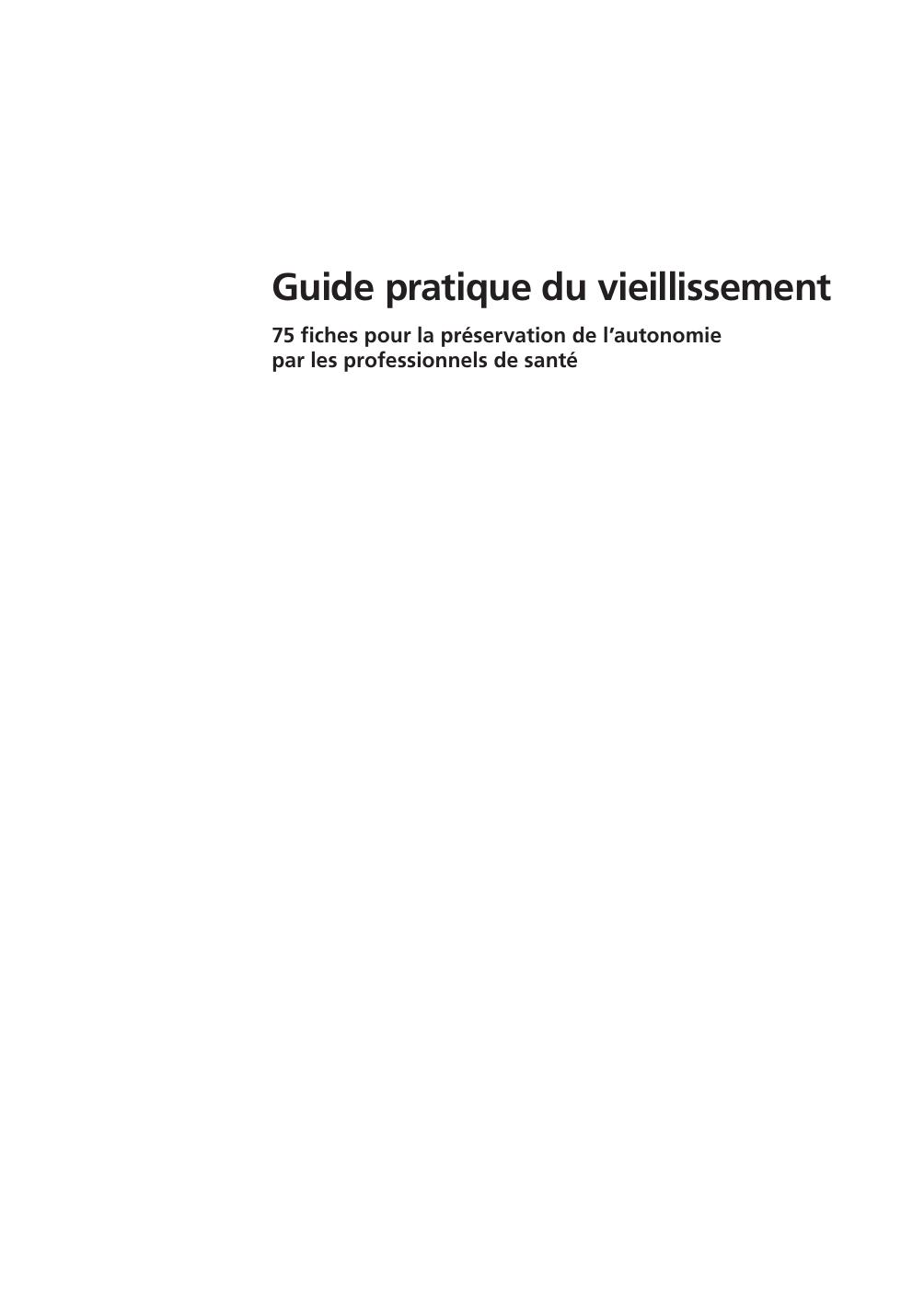 Guide Pratique du Vieillissement