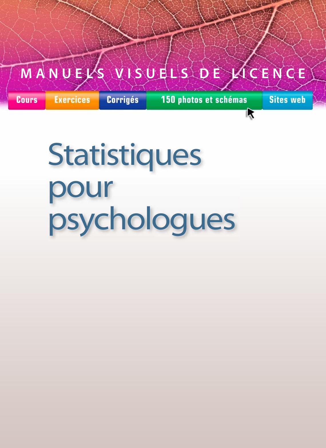 Manuel Visuel de Statistiques pour psychologues – Analyses descriptives