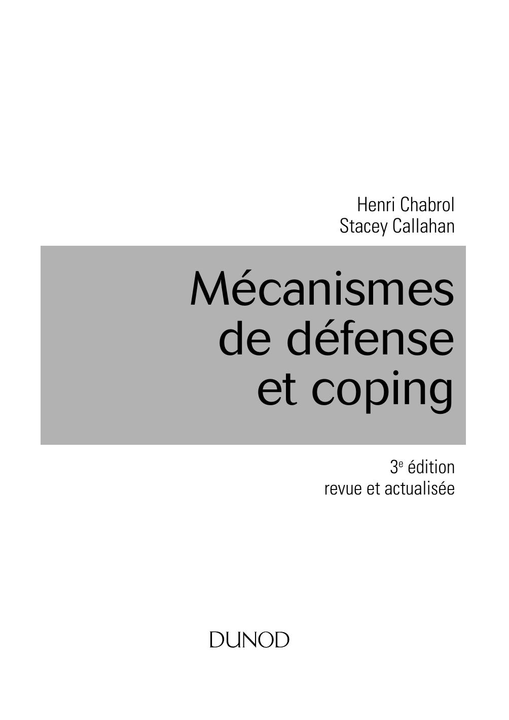 Mécanismes de défense et coping